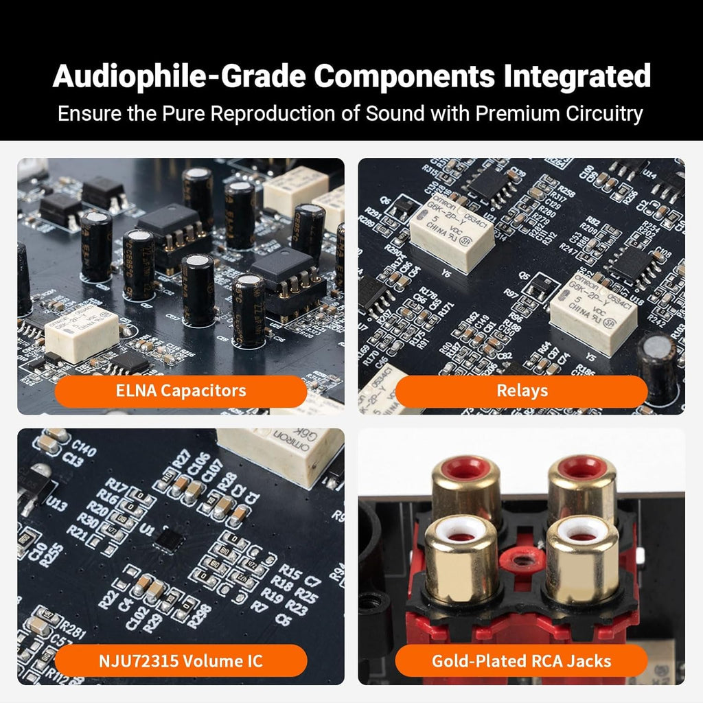 Fosi Audio ZP3 Balanced Preamp for Home Audio, 2 RCA and 1 XLR Inputs, RCA/XLR Outputs and Sub-Out, Pre Amp for 2 Channel Stereo and 2.1 Setup, Pre Amplifier with HPF High Pass Filter and Tone Control