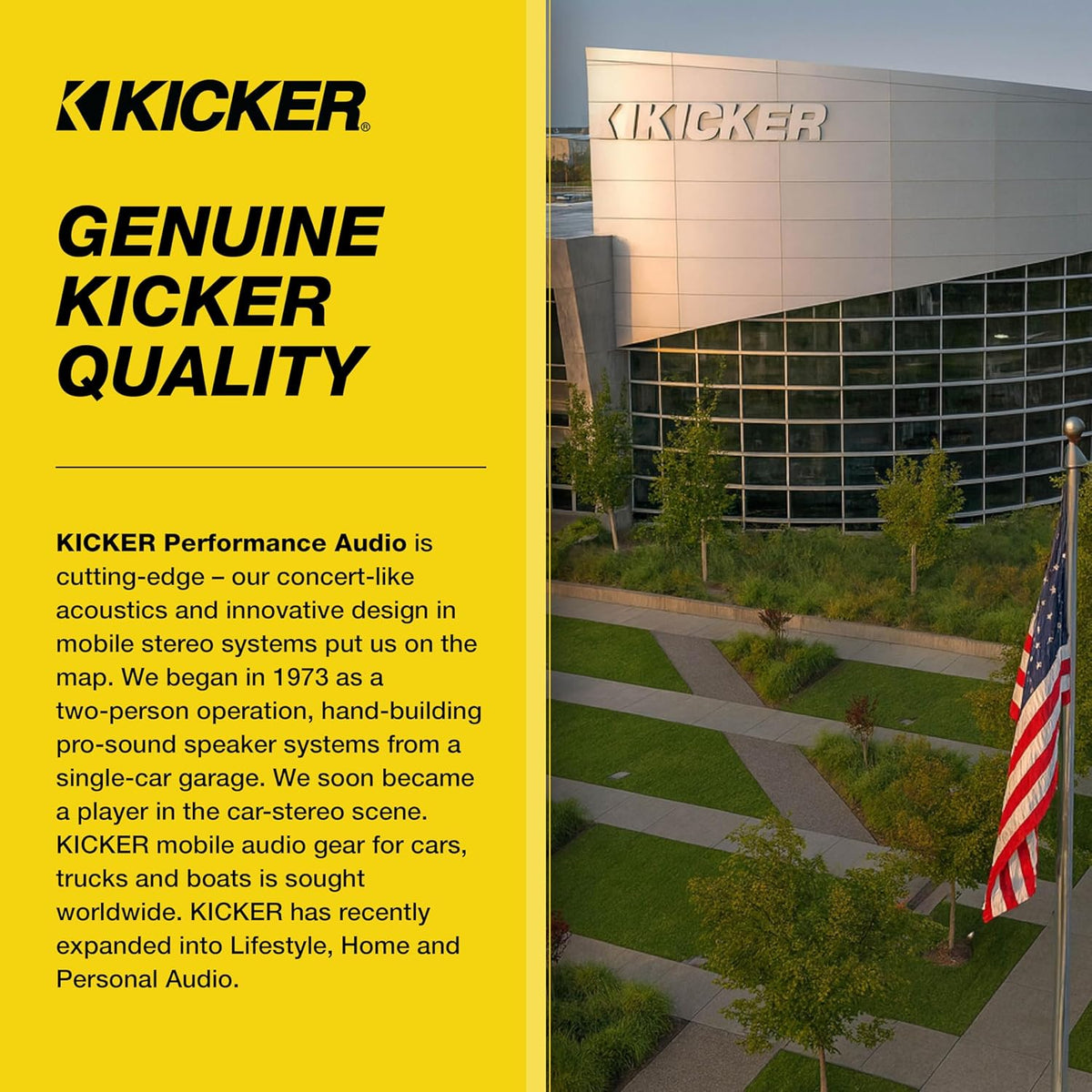 KICKER Outdoor Audio 8″ Indoor Outdoor Speakers (52OA8B) – Weatherproof, UV-Resistant Wall or Ceiling Mount Speakers with Polyethylene-Mica Woofer Black