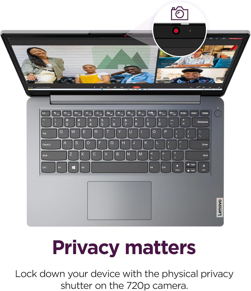 Lenovo 2026 Laptop for Student & Home, 14 inch with Office 365, 8GB RAM, 256GB SSD, Intel Dual Core, WiFi 6, Windows 11, Long Battery Life, Essential Laptop, Grey