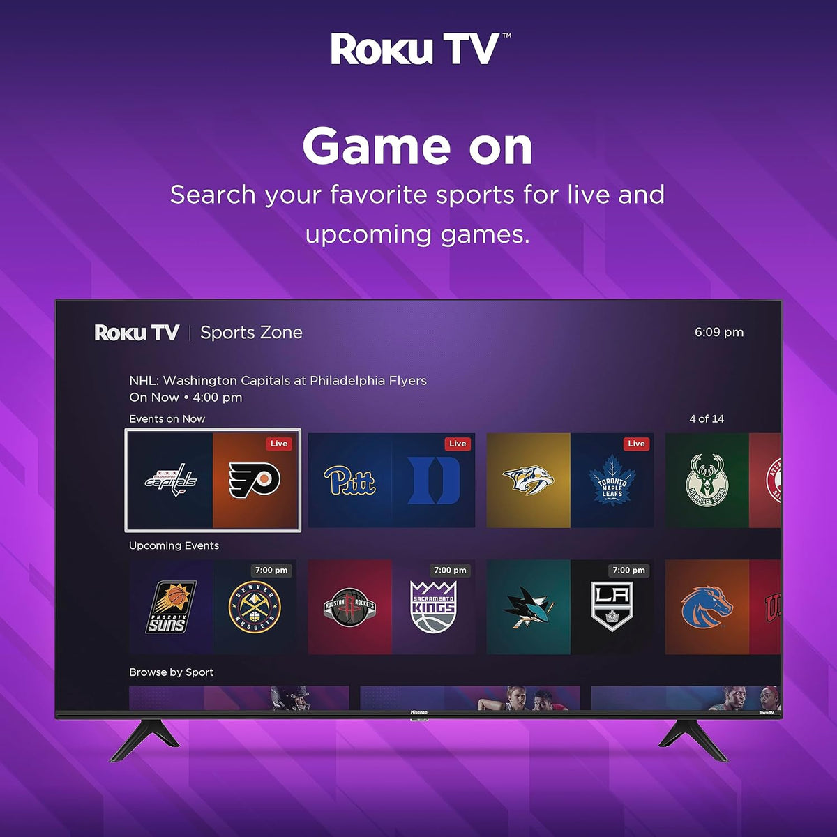 Hisense 50-Inch Class R6 Series 4K UHD Smart Roku TV with Alexa Compatibility, Dolby Vision HDR, DTS Studio Sound, Game Mode (50R6G),Black