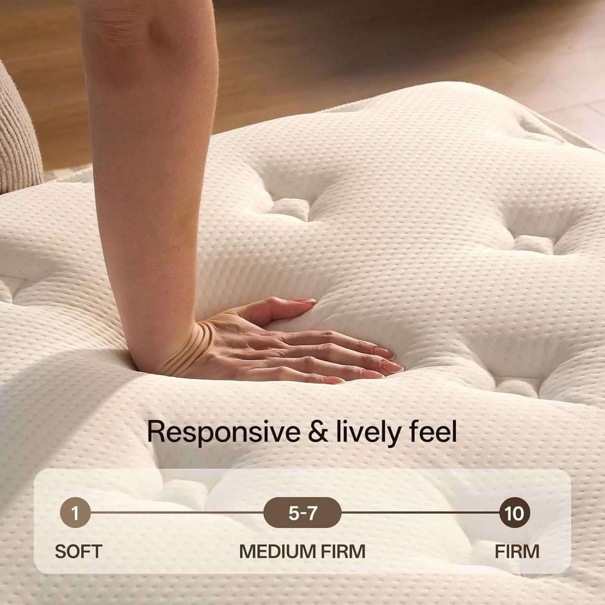Queen Mattress 12 Inch, Medium Plush Hybrid Queen Size Mattress with Memory Foam & Individually Wrapped Pocket Coils, Pressure-Relieving Support & Motion-Reducing Design