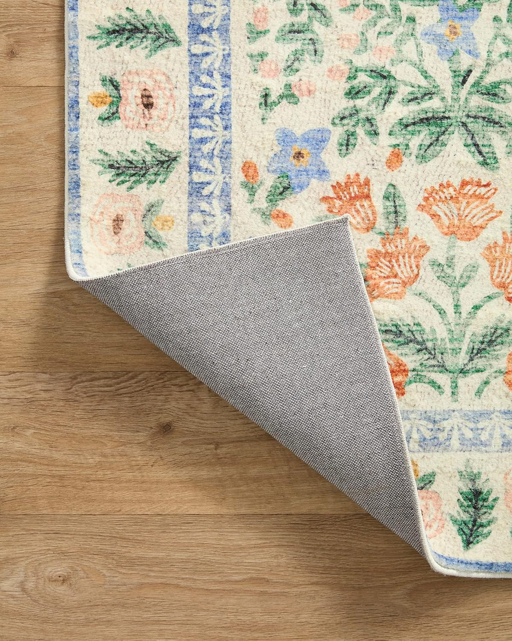Loloi Rifle Paper Co. Eden Collection EDE-02 Mughal Garden Cream 7'-6" x 9'-6" Area Rug feat. CloudPile™