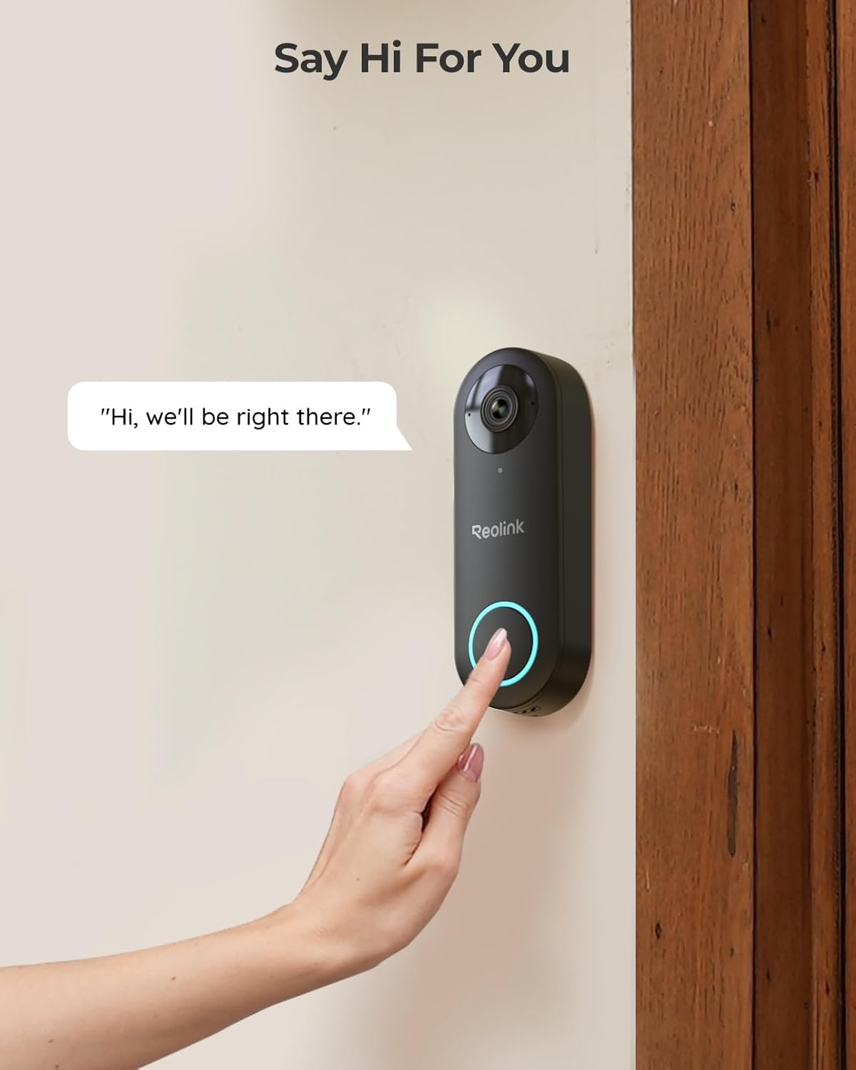 REOLINK Video Doorbell PoE Camera – 2K IP Security Camera Outdoor with Chime V2, 4:3 Aspect Ratio, 180 Degree Diagonal, 2-Way Talk, Plug & Play, Secured Local Storage, No Monthly Fee
