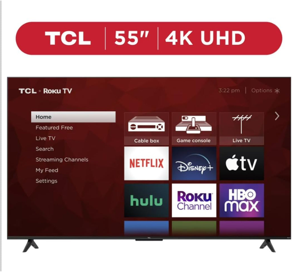TCL 55S41BR 55" Class S4 4K Ultra HD HDR LED Smart TV (Renewed)