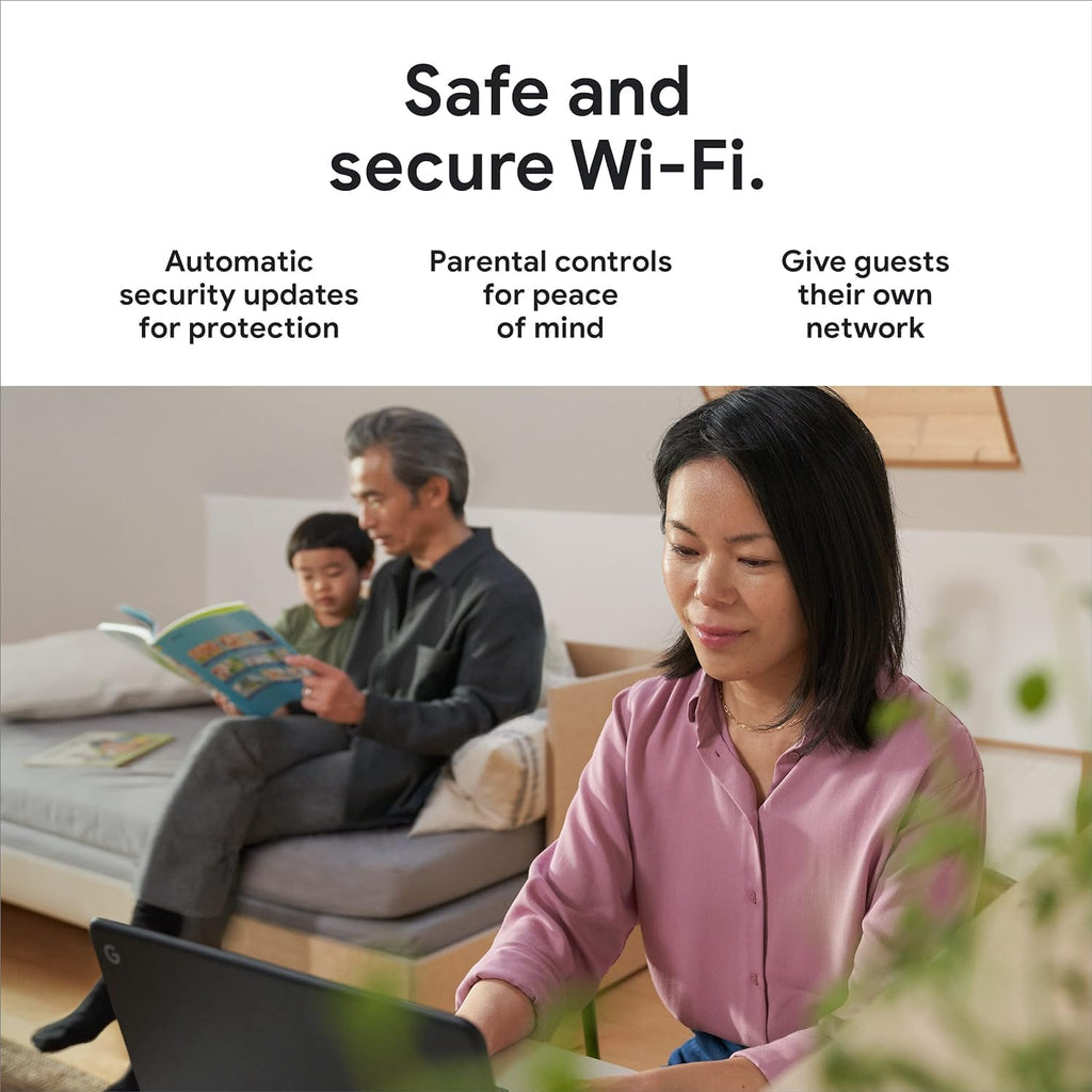 Google Nest WiFi Pro - Wi-Fi 6E - Reliable Home Wi-Fi System with Fast Speed and Whole Home Coverage - Mesh Router - Non-Retail Packaging - 6 Pack - Snow