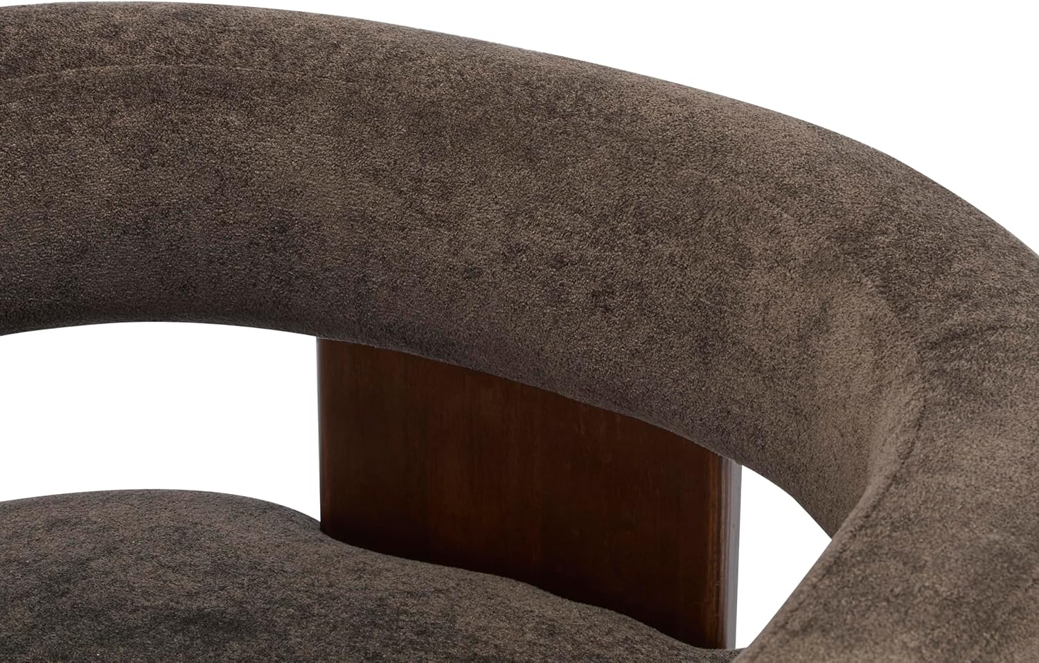 Christopher Knight Home Nettie Modern Accent Chair for Living Room, Velvet Fabric Single Lounge Sofa Chair with Wooden Frame, Lounge Armchair with Cushion, Comfy Reading Chair for Bedroom, Dark Brown