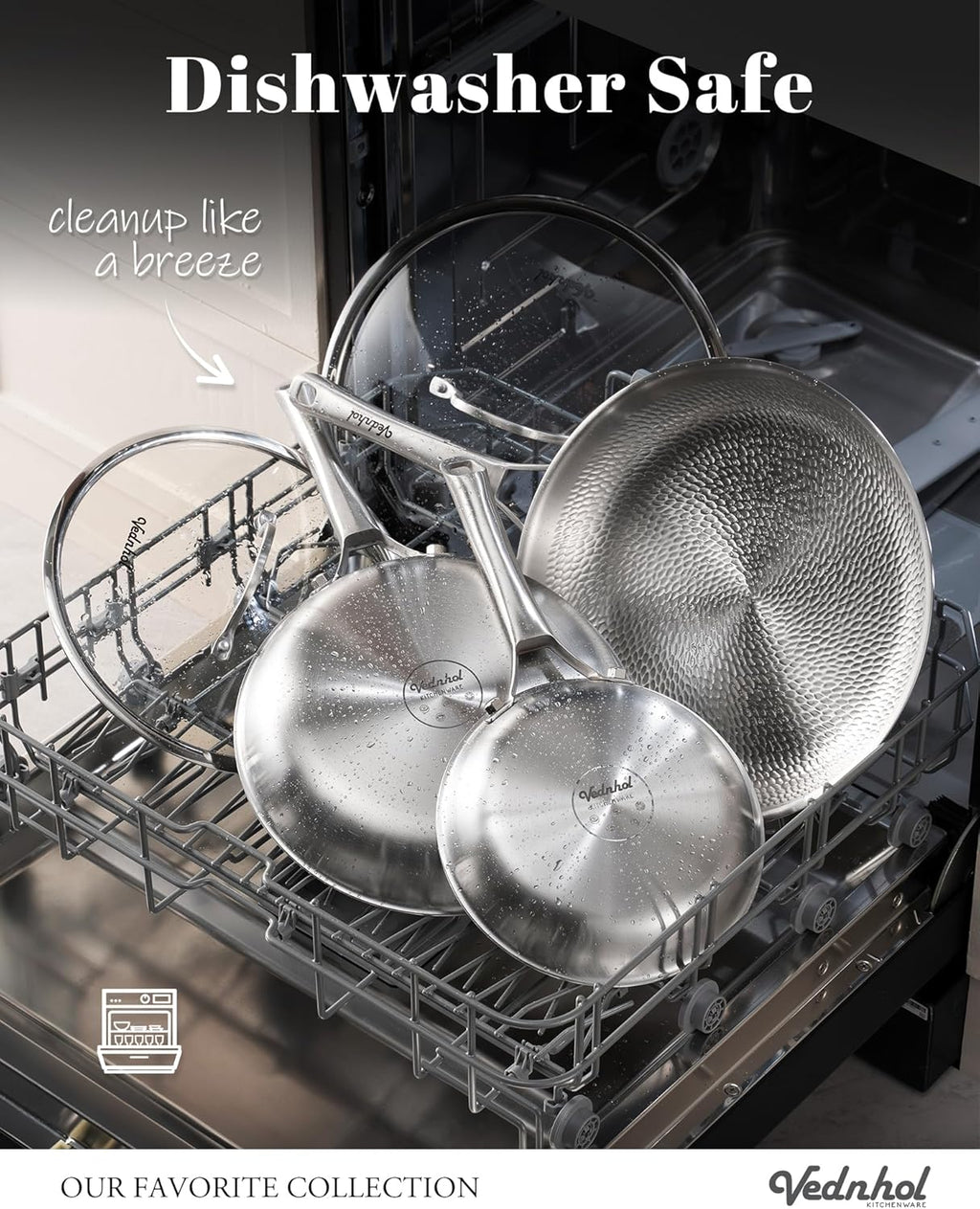 Titanium Au Gratin Pans Set 8/10/12 Inch, Pure Titanium Hammered Frying Pans with 2 Lids, Non-Toxic Skillet Cookware, PFAS/PFOA/PTFE Free, Dishwasher & Oven Safe, Induction Compatible