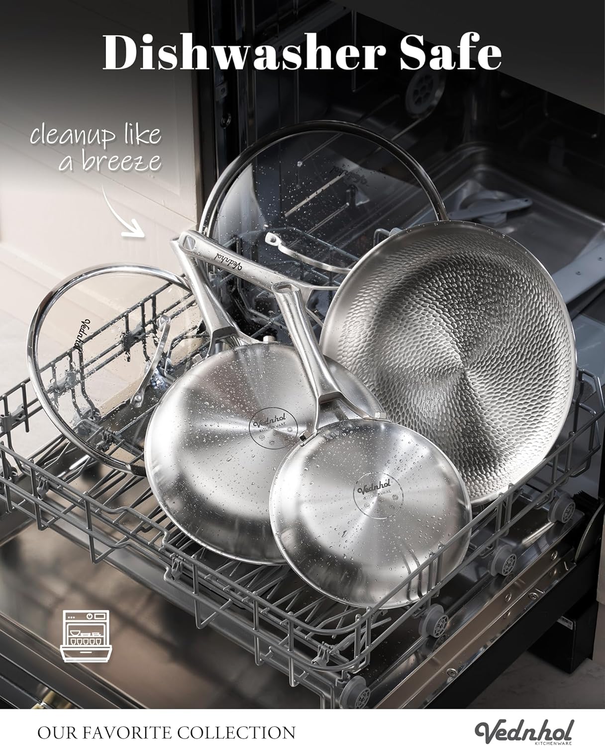 Titanium Au Gratin Pans Set 8/10/12 Inch, Pure Titanium Hammered Frying Pans with 2 Lids, Non-Toxic Skillet Cookware, PFAS/PFOA/PTFE Free, Dishwasher & Oven Safe, Induction Compatible