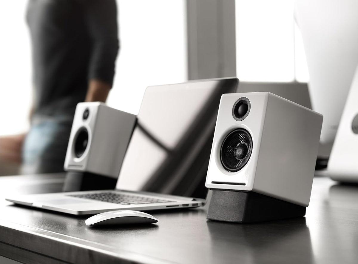Audioengine A2+ 24 Bit 60 Watt Bluetooth Desktop Computer Speakers for Music and Gaming - PC MAC Laptop Tablet