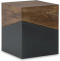 Signature Design by Ashley Trailbend Eclectic Accent End Table, Brown & Gunmetal