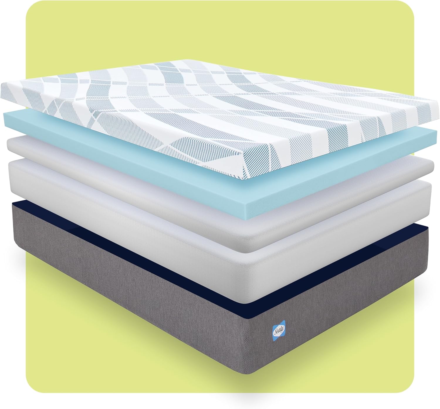 Sealy Dreamlife 14” Foam Mattress-in-a-Box, Queen, SealyComfort Gel Memory Foam, SealySupport Transition Foam, Machine Washable Cover