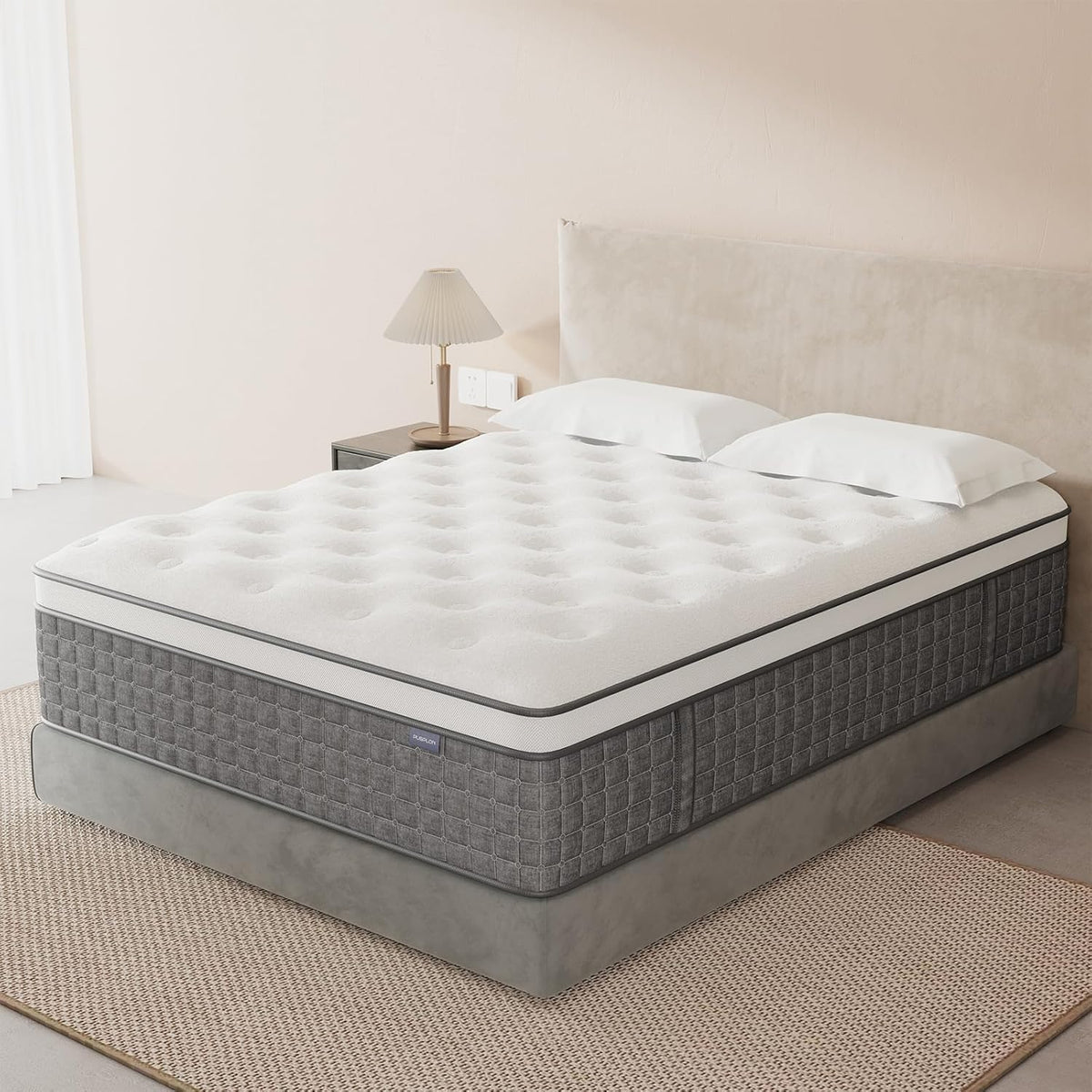 PUBPLON Full Size Mattress, 12 Hybrid Full Mattress in a Box, Medium Firm, Memory Foam & Pocket Springs for Pressure Relief, Motion Isolation, CertiPUR-US Certified, Fiberglass Free, 365 Night Trial