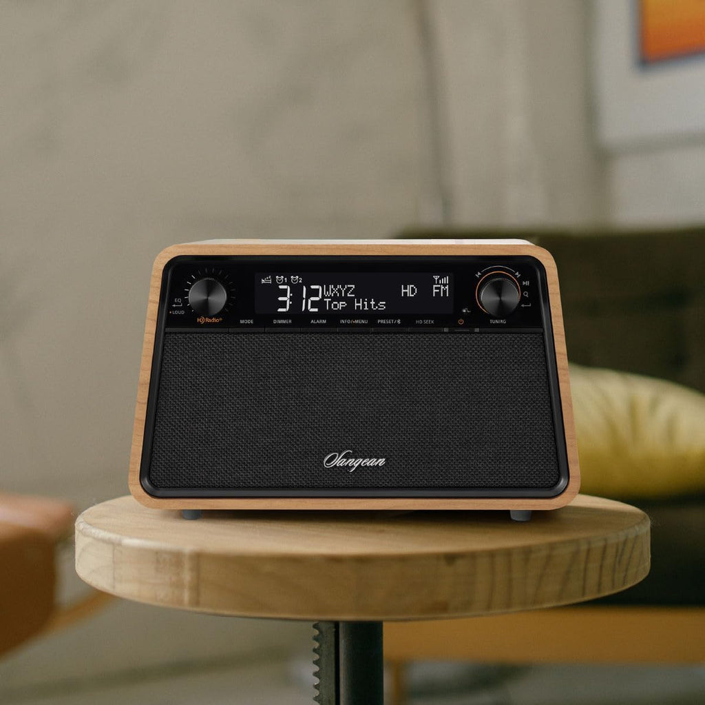 Sangean HDR-19 HD Radio/AM/FM-RDS/Bluetooth/AUX Premium Wooden Cabinet Radio