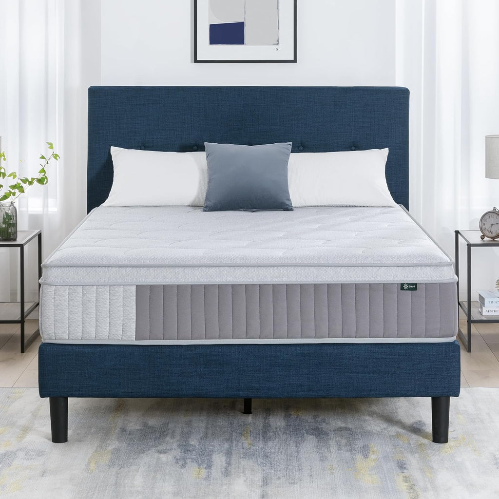 Zinus Cool Support 12 Inch Hybrid Mattress, Cooling Gel Memory Foam, Heavy Duty Individually Wrapped Coils, Soothing Pressure Relief, Medium Firm Feel, CertiPUR-US Certified, Full