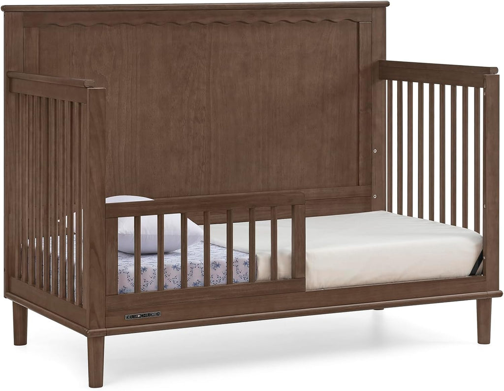 Delta Children Penelope 6-in-1 Convertible Crib - Greenguard Gold Certified, Teak Brown