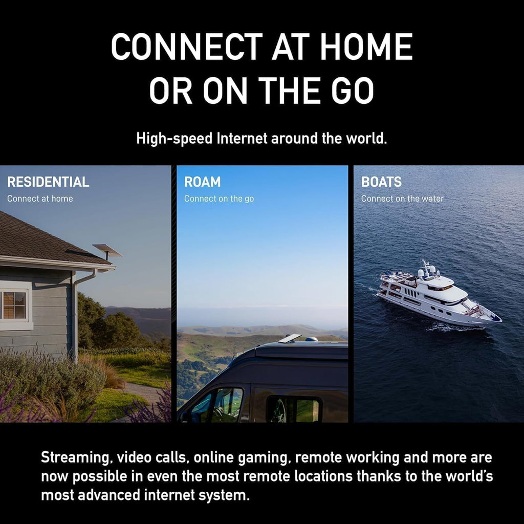 SpaceX Starlink Mini Satellite Dish – 4th Gen Portable Antenna with Advanced Phase Array Technology – High-Speed Internet Kit for RV, Camping, Remote Work, and Off-Grid Living