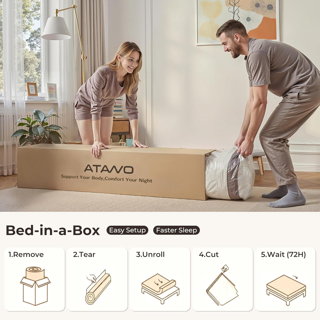 12 Inch Full Mattress, Medium Firm Hybrid Mattress Full with Zoned Pocket Springs & Memory Foam for Pressure Relief, Motion Isolation | Fiberglass-Free, CertiPUR-US Certified | 75"*54"