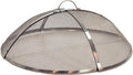 Sunnydaze Round Stainless Steel Spark Screen - Rust-Resistant Heavy-Duty Metal Fire Pit Spark Screen with Handle - 30" Diameter