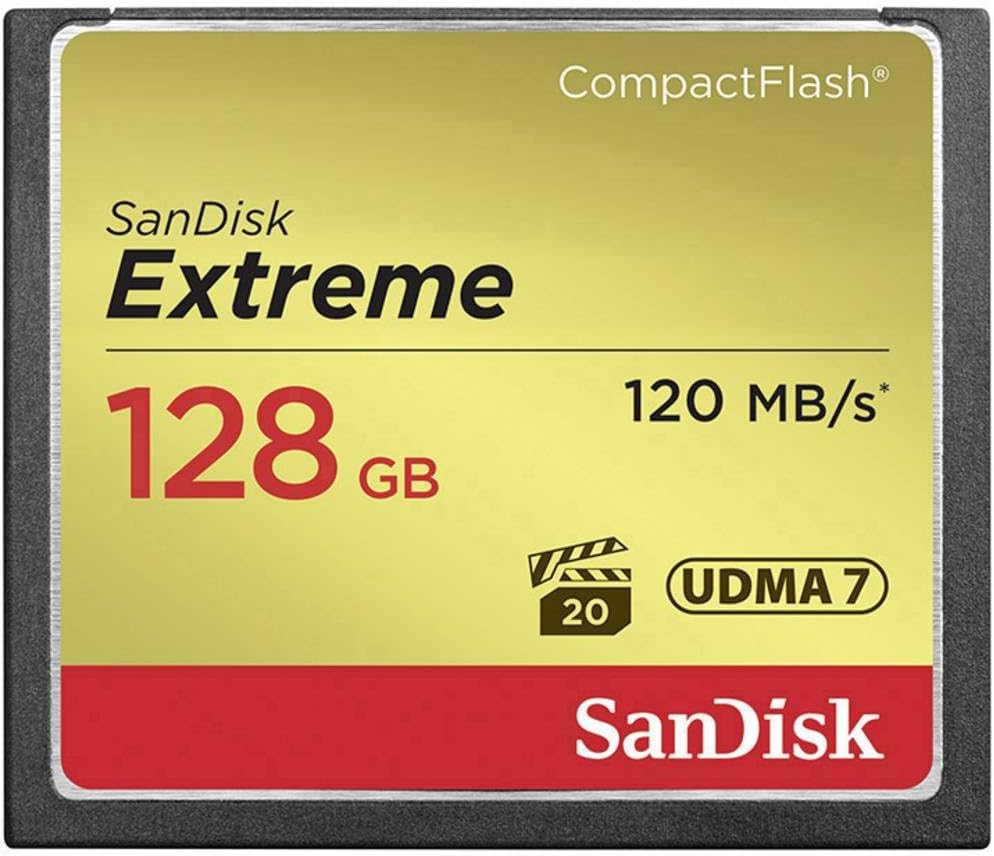 SANDISK 128GB Extreme CompactFlash Memory Card UDMA 7 Speed Up To 120MB/s - SDCFXSB-128G-G46