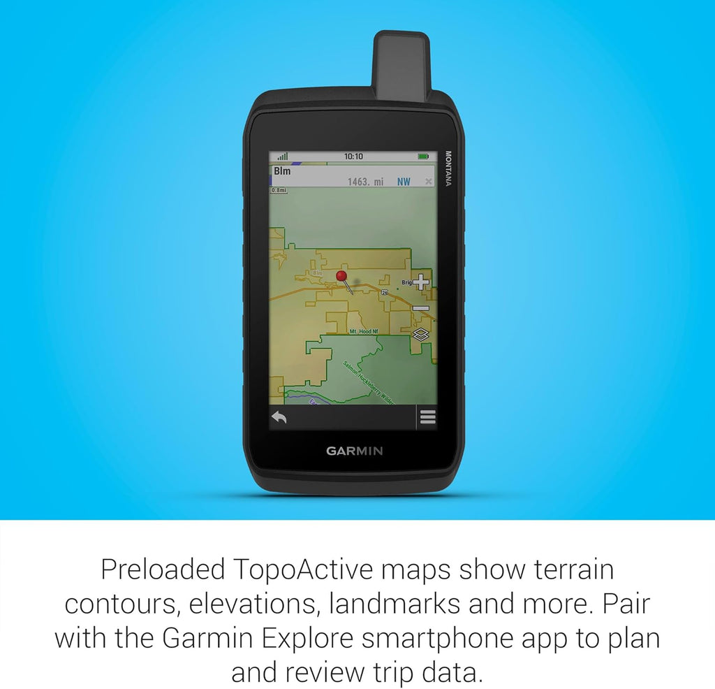 Garmin Montana® 710, Rugged GPS Handheld Navigator with Large 5-inch Glove-Friendly Touchscreen, Satellite Imagery and Maps for Routing on Roads and Trails
