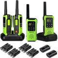 Retevis RT49P Waterproof Two Way Radio, IP67 Waterproof Floating Walkie Talkies, Rechargeable Walkie Talkies for Adults, VOX, NOAA, Flashlight, SOS, for Kayaking, Camping, Skiing 4 Pcs Green