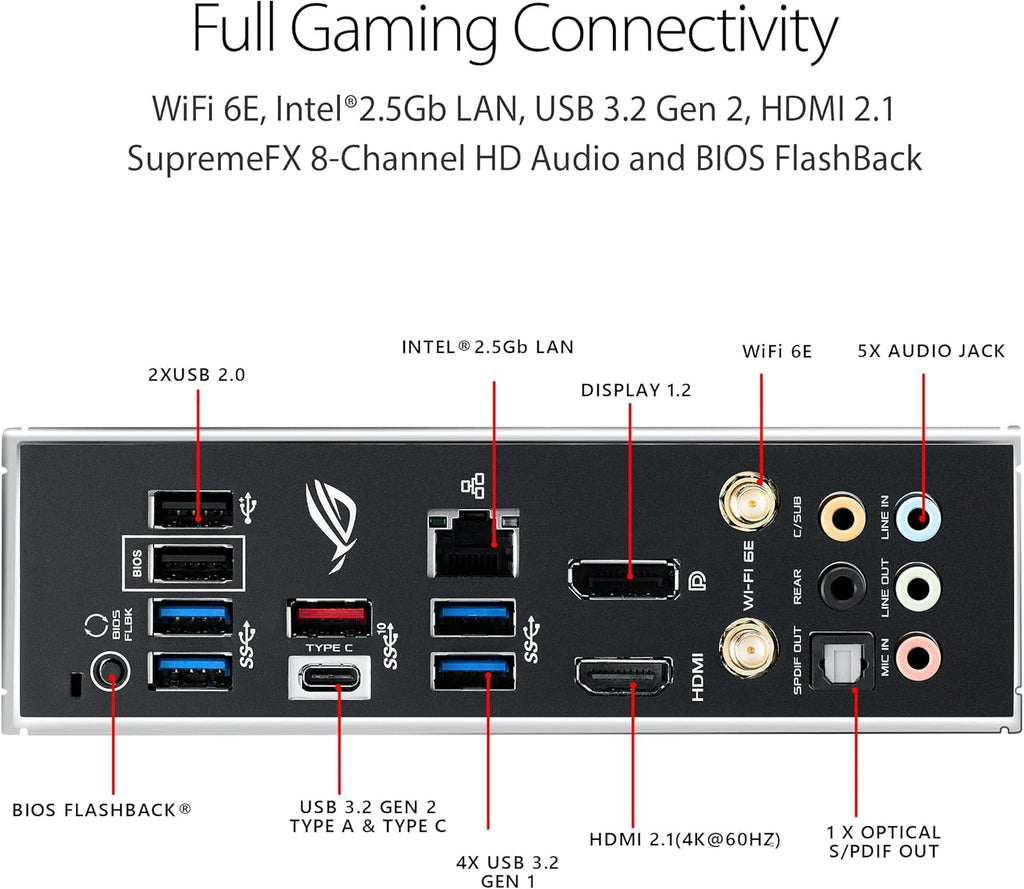 Asus ROG Strix B550-F Gaming WiFi II AMD AM4 (3rd Gen Ryzen) ATX Gaming Motherboard (PCIe 4.0,WiFi 6E, 2.5Gb LAN, BIOS Flashback, HDMI 2.1, Addressable Gen 2 RGB Header and Aura Sync) (Renewed)