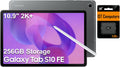 Samsung Galaxy Tab S10 FE Android Tablet (10.9" 2K+ Touchscreen, 8-Core, 8GB RAM, 256GB Storage (128GB+128GB SD Card)), S Pen, Long Battery Life, Dual Cameras, Lightweight, SM-X520, NA Version, Gray