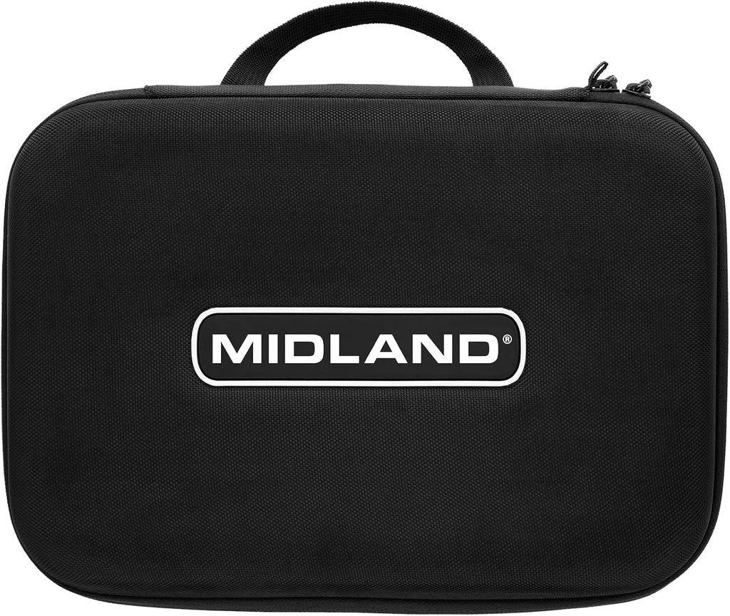 Midland T77VP5 X-TALKER Long Range Walkie-Talkie FRS Two-Way Radio for Camping Overlanding NOAA Weather Scan + Alert, 121 Privacy Codes - Includes Carrying Case & Headset Black/Silver, 2 Radio Bundle