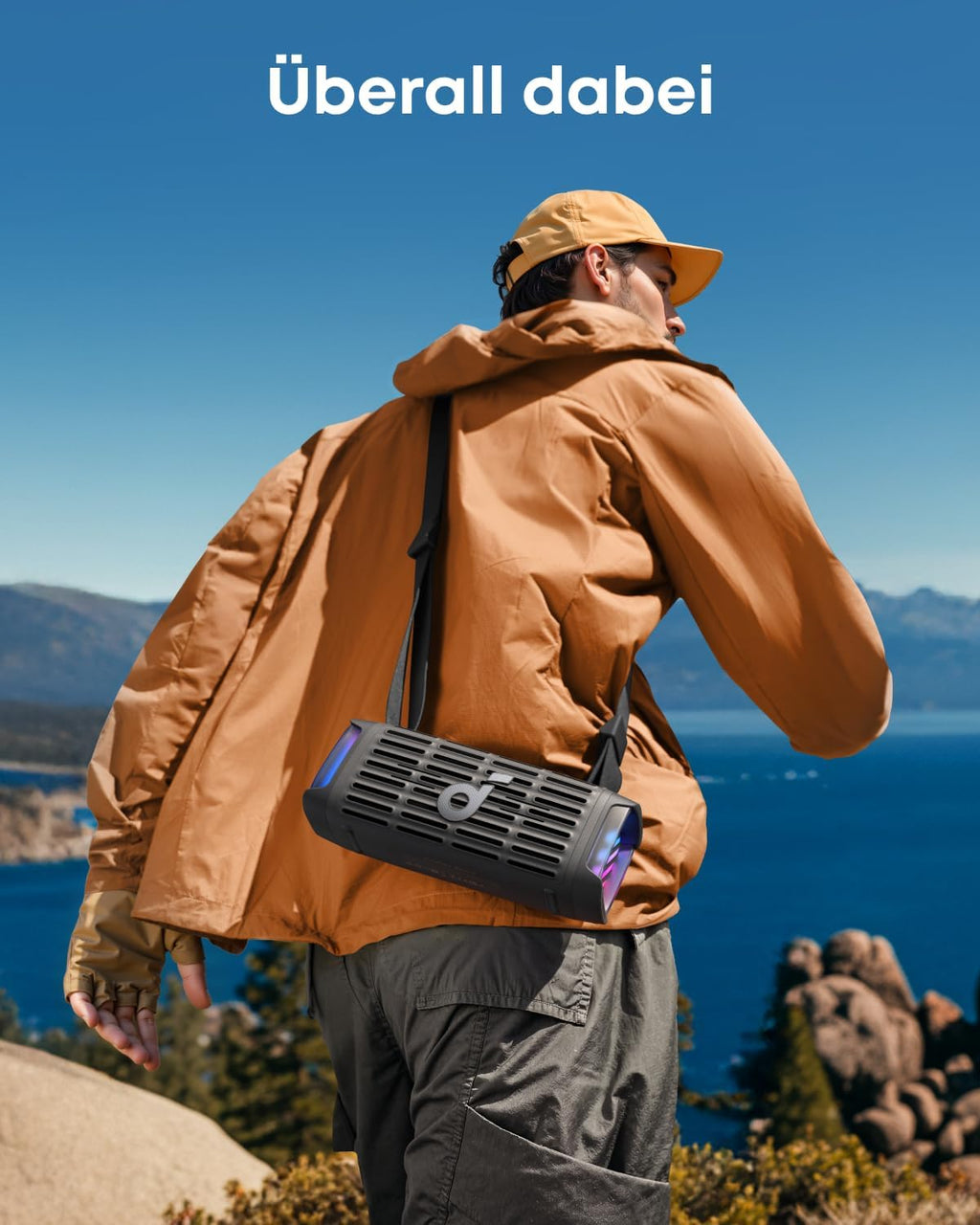 Soundcore Boom 3i by Anker, Compact Outdoor Speaker, IP68 Waterproof, Floating Playback, Saltwater-Resistant, BassUp 2.0, 50W Portable Speaker, Bluetooth 5.3, 16H, TWS, Kayak/Fishing/Camping (Renewed)