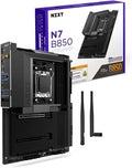NZXT N7 B850 - AMD B850 AM5 ATX Gaming Motherboard for Ryzen 9000/8000/7000-16+2+1, DDR5, 3X M.2, PCIe 5.0, Wi-Fi 6E, 2.5GbE LAN - M.2 NVME with Quick-Release Latch - Full Cover - Black