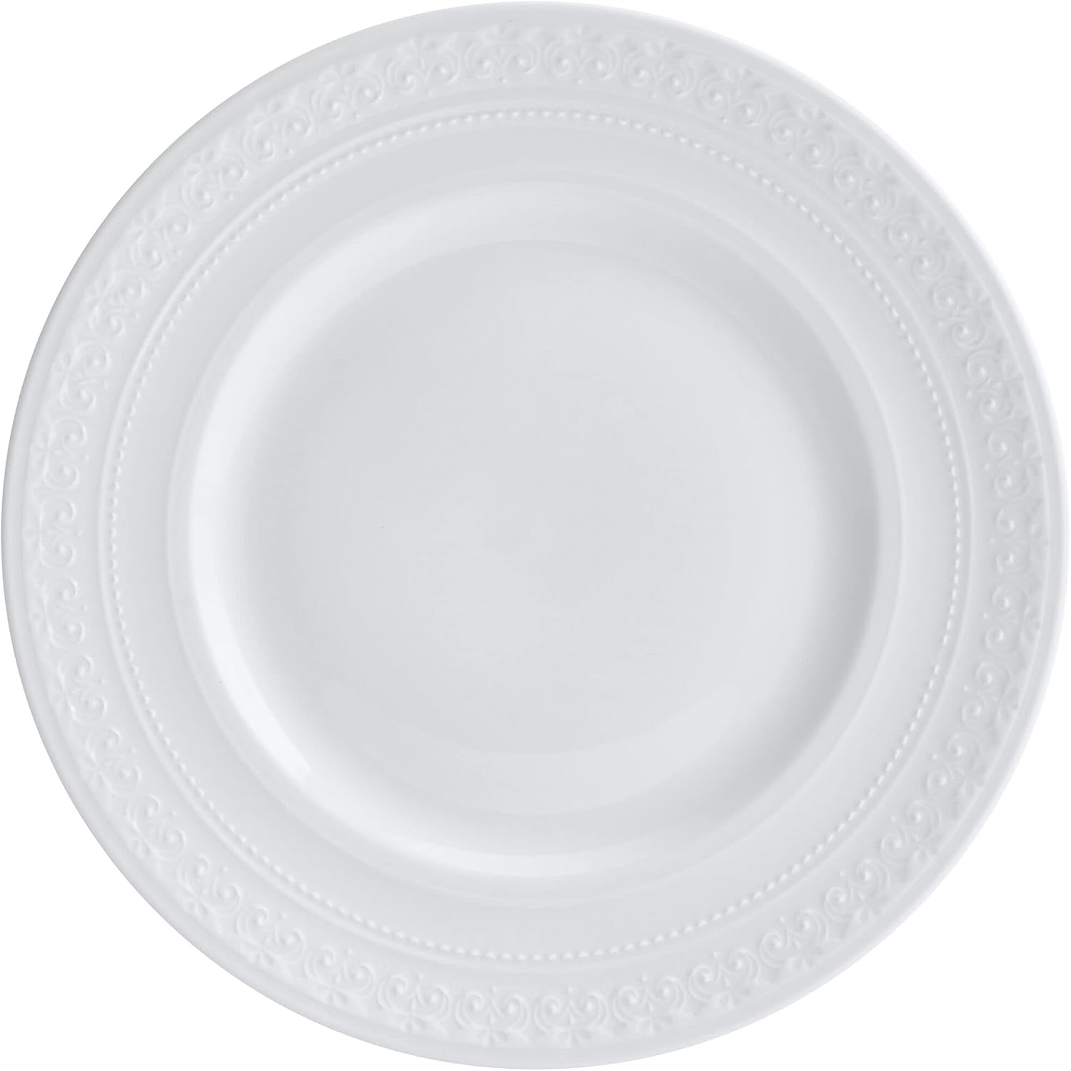 Mikasa Crown White Chip Resistant 18 Piece Dinnerware Set, Service for 6
