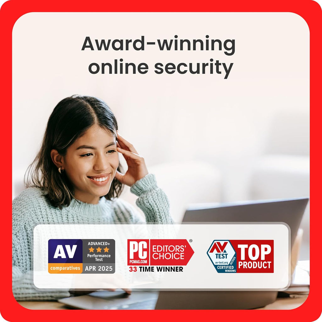 McAfee Total Protection Unlimited Devices 2025 Ready | Security Software Includes Antivirus, Secure VPN, Password Manager, Identity Monitoring | 1 Year Subscription with Auto Renewal