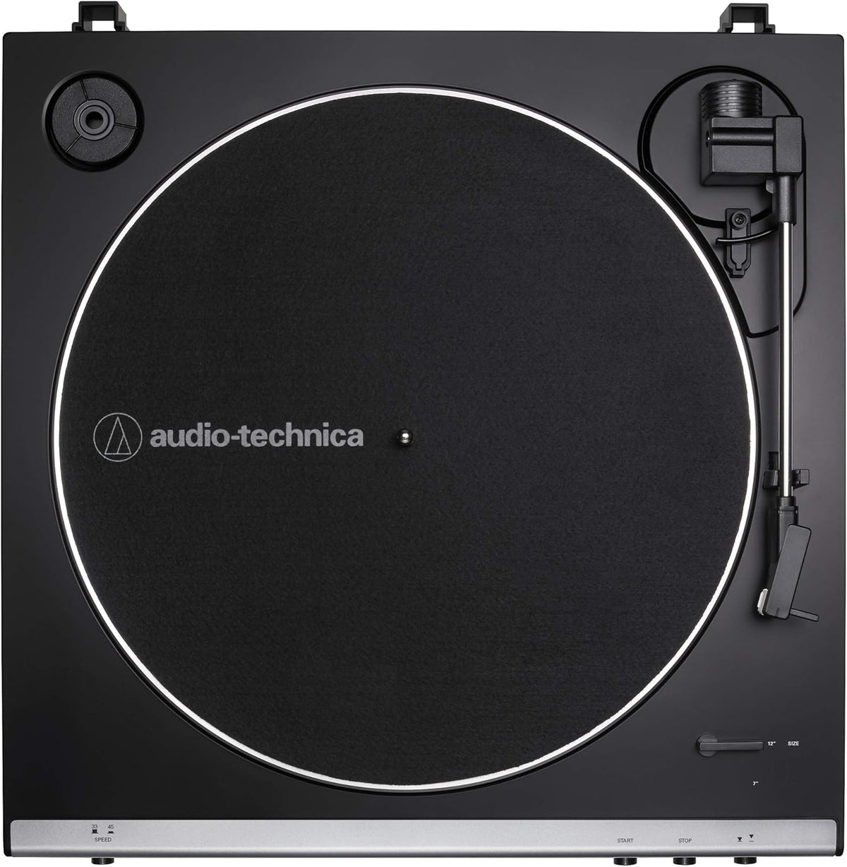 Audio-Technica AT-LP60X-GM Fully Automatic Belt-Drive Turntable 33-1/3 & 45 RPM -Gunmetal/Black Bundle with 1 Year Extended Protection Pack