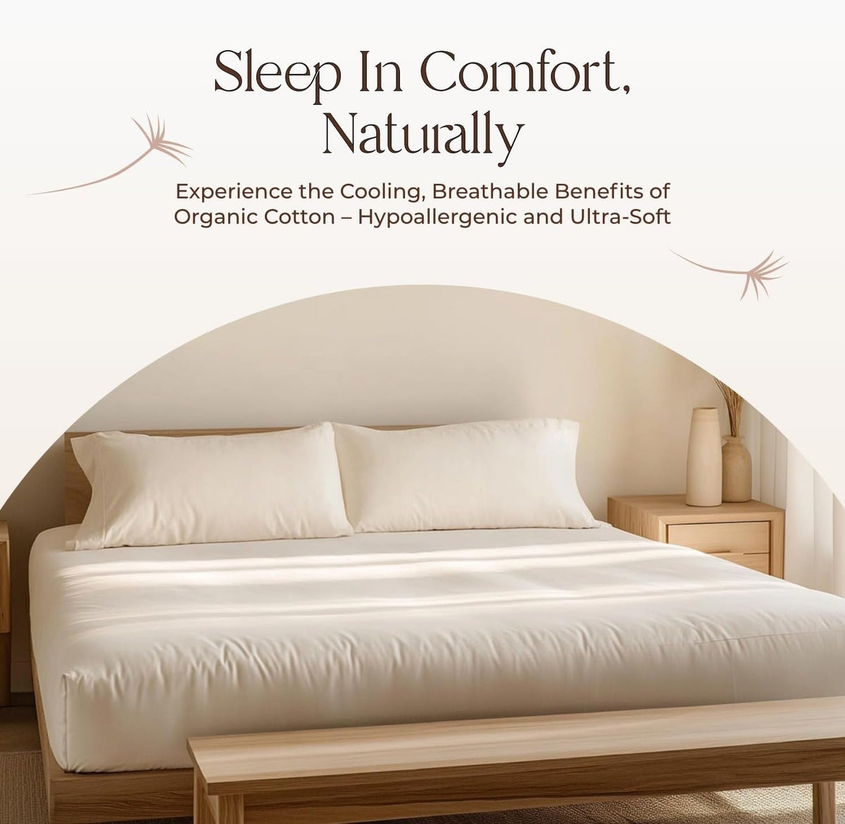 Whisper Organics, 100% Waterproof Mattress Protector - Pique Textured Weave, Breathable Soft & Durable - King Mattresses Cover - GOTS Certified Organic - White, 17" Deep Pocket, 78x82 Inch