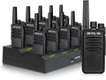 Retevis RT68 2 Way Radio, Long Range Walkie Talkies for Adults (10 Pack) with 10 Multi Way Charger, Easier Securer Charging, 1200mAh, Compact Handheld Two Way Radios Rechargeable for Industry