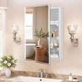 22”x30'' Frameless Beveled Mirror Medicine Cabinet, Removeable Shelf,Surface/Recessed Mount,Bathroom Cabinet with Storage