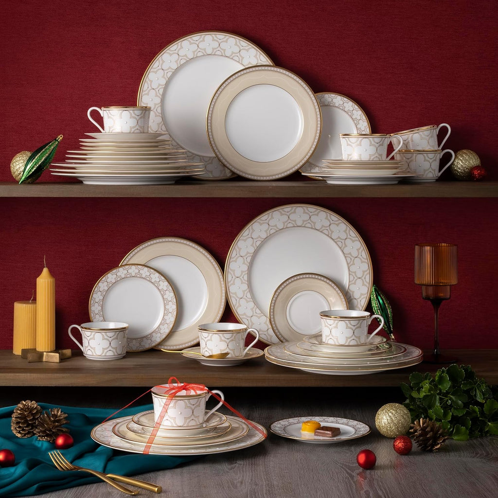 Noritake Trefolio Gold 40-Piece Dinnerware Set, Service for 8