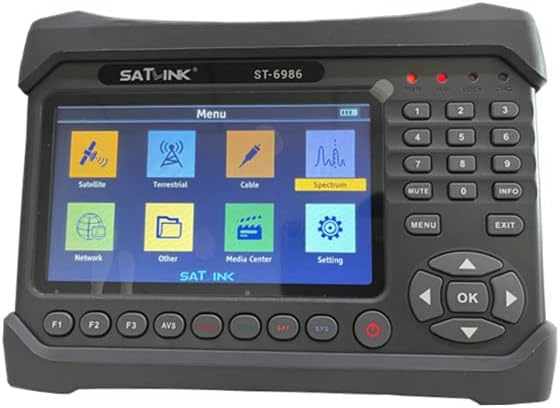 SATLINK ST-6986 Satellite TV Receiver DVB-S/S2/T/T2/C Combo Meter MPEG-4 HD H.265 (10bits) Spectrum Spectrum Analyzer Digital Satellite Finder Meter