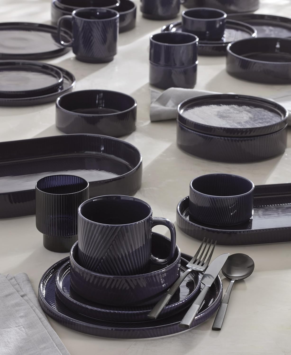 Lenox 897798 Modulus 12-Piece Dinnerware Set, Nightshade