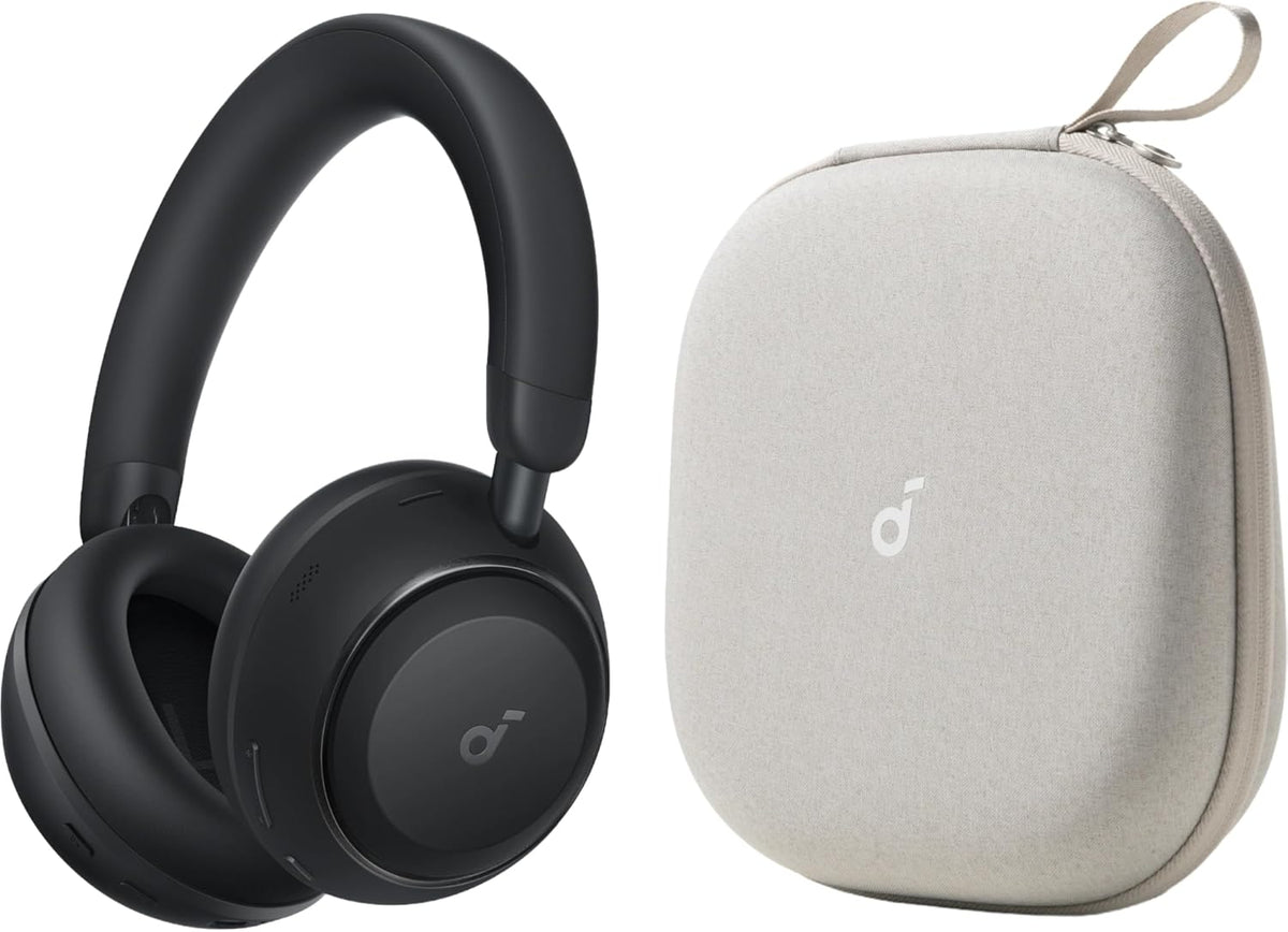 Soundcore Space 2 by Anker, Active Noise Cancelling Headphones with Protective Case, Comfortable Fit, 50H Playtime, LDAC Hi-Res Wireless Audio, Dual Connection, Clear Calls, Bluetooth 6.1, Nap Mode