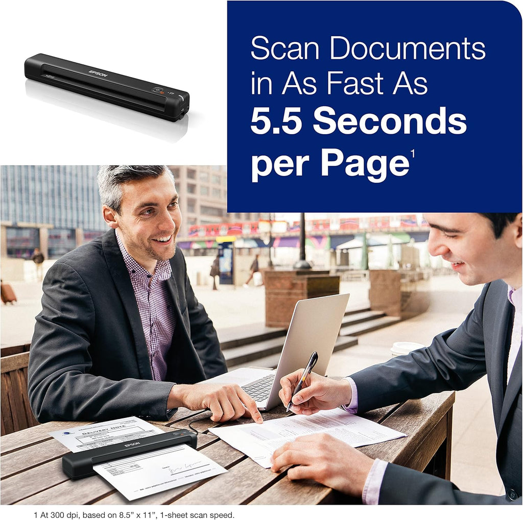 Epson Workforce ES-50 Portable Sheet-Fed Document Scanner for PC and Mac