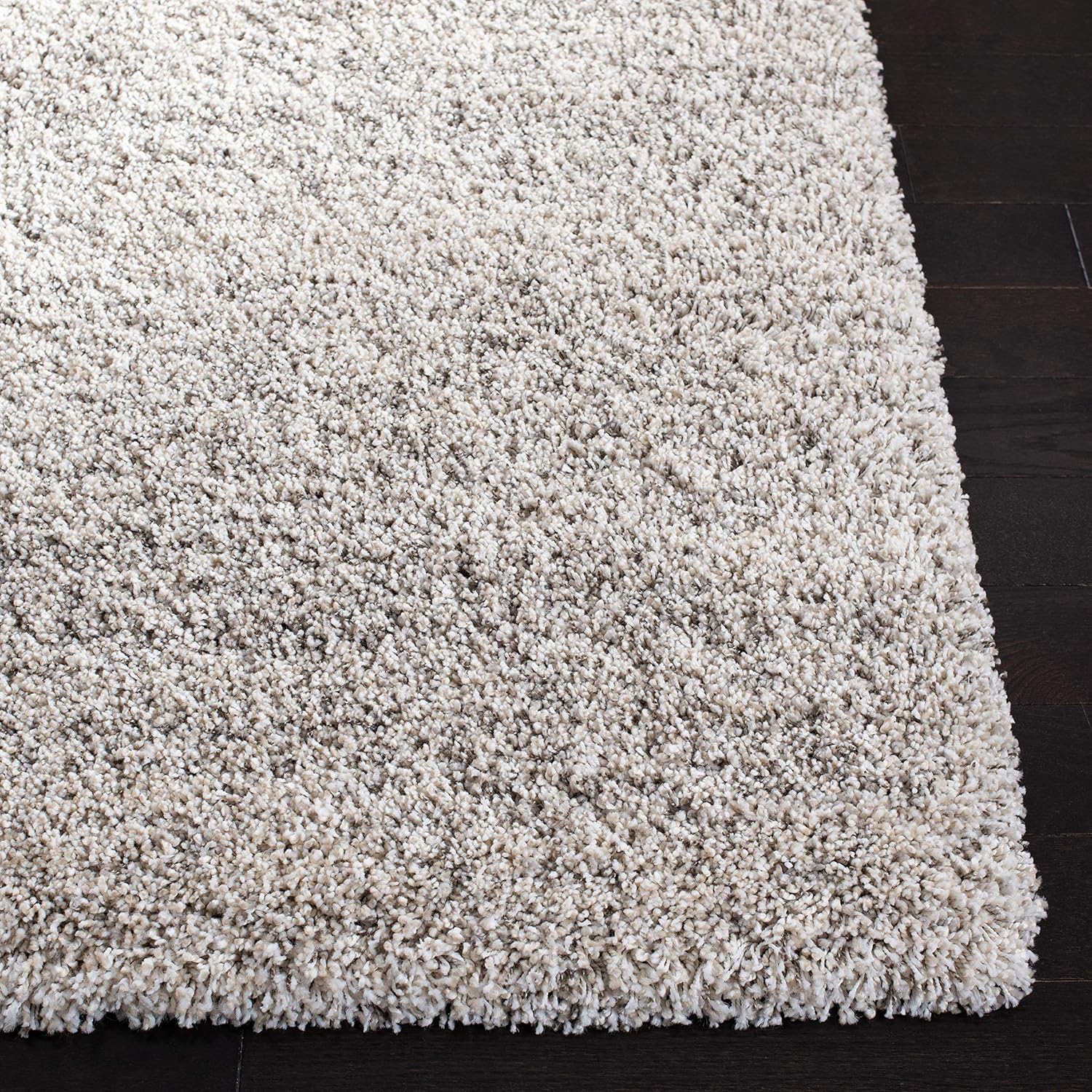 SAFAVIEH Hudson Shag Collection Area Rug - 10' x 14', Ivory & Grey, Modern Abstract Design, Non-Shedding & Easy Care, 2-inch Thick Ideal for High Traffic Areas in Living Room, Bedroom (SGH295B)