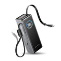 EF ECOFLOW Laptop Power Bank, 25000mAh Rapid Portable Charger, Triple 100W USB-C Ports, Built-in Retractable Cables, Fast Charging for iPhone 17/16 Series, MacBook, Samsung and More