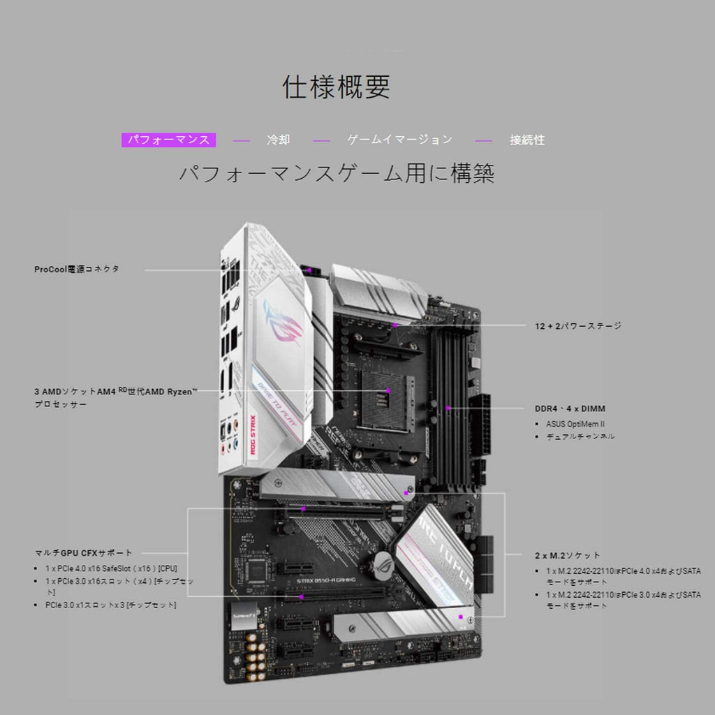 ASUS AMD B550 Socket AM4 Compatible Motherboard ROG STRIX B550-A GAMING ATX