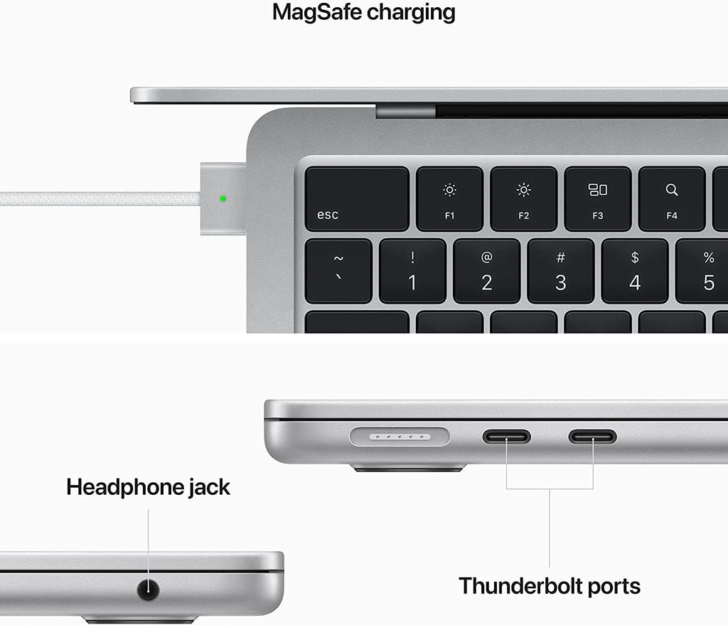 Apple Mid 2022 MacBook Air with Apple M2 Chip, 13.6-inch, 8GB RAM, 256GB SSD - Silver (Renewed)