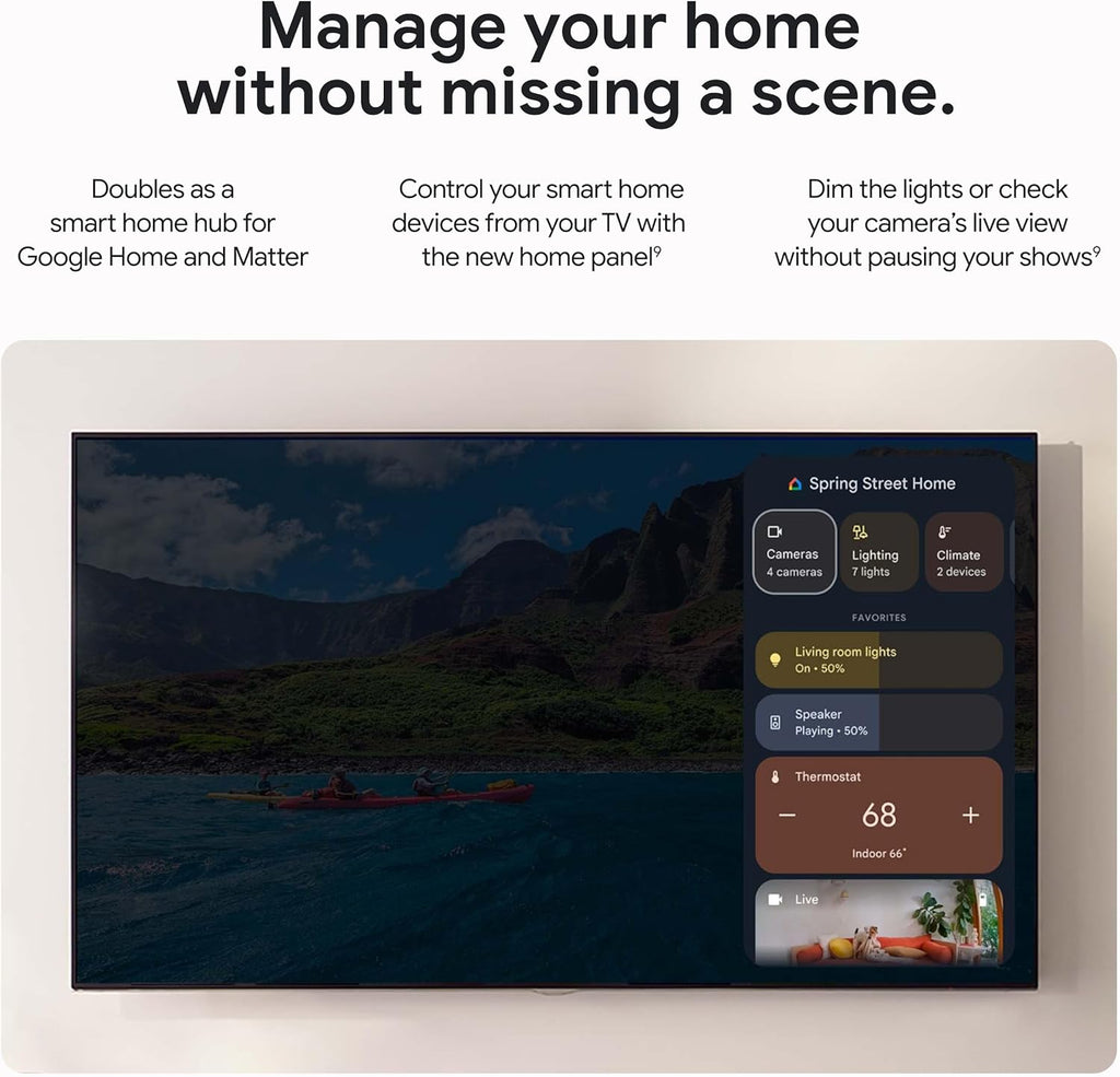 Google TV Streamer 4K - Fast Streaming Entertainment on Your TV with Voice Search Remote - Watch Movies, Shows, Live TV, and Netflix in 4K HDR - Smart Home Control - 32 GB of Storage - Porcelain