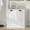 Modern Contemporary Laundry Sorter Cabinet, Two-Compartment Tilt-Out, for Bathroom Living Room Hallway