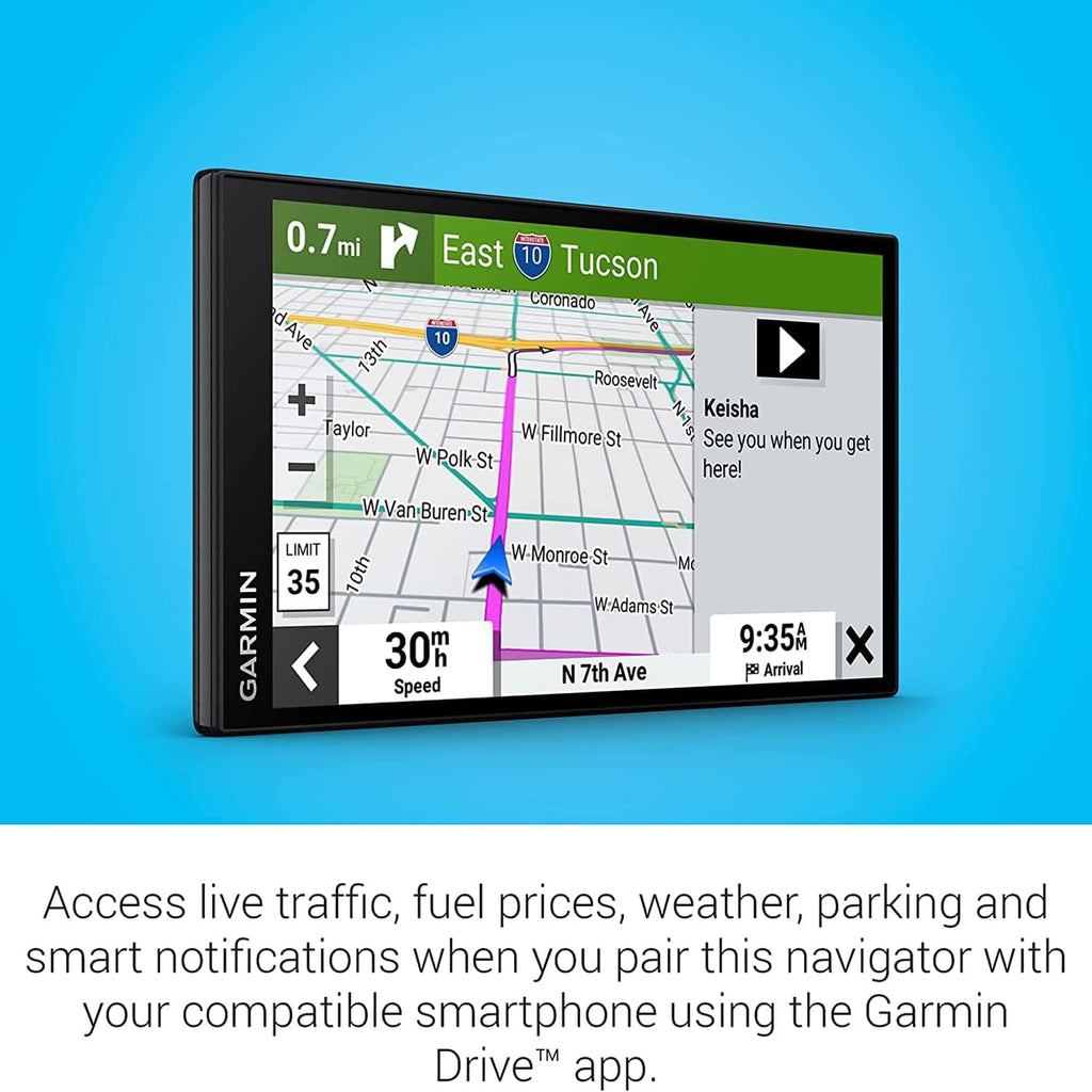 Garmin DriveSmart 66 6" Car GPS Navigator (010-02469-00) | Official USA Partner Model | Bundle with 7" Hard EVA Case