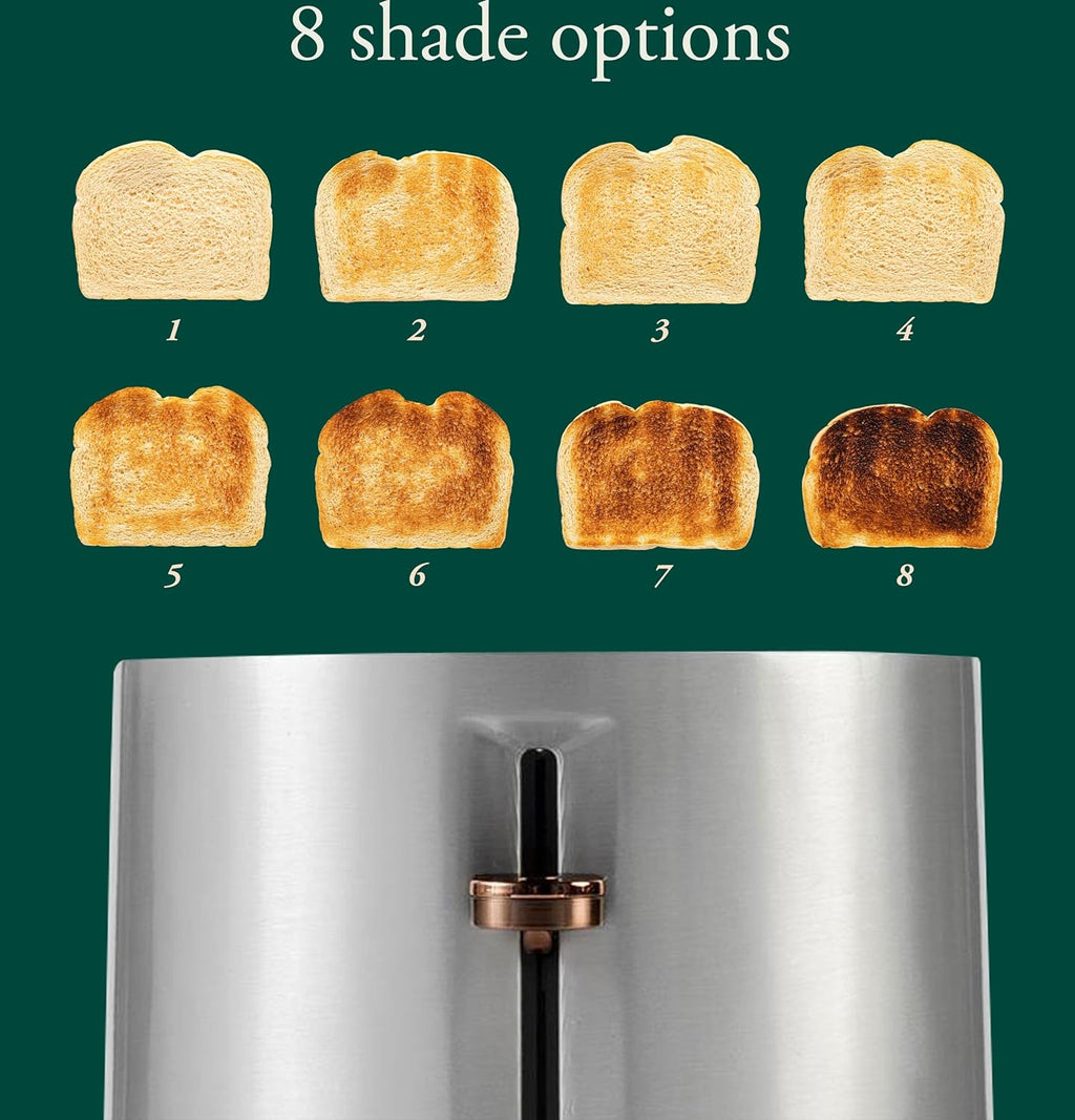 Café Express Finish 2-Slice Toaster | Extra-Wide Slots, Extra Lift for Waffles, Pastries, Texas Toast & More | 4 Pre-Set Functions, 8 Shade Options | Countertop Kitchen Essentials | Matte Black