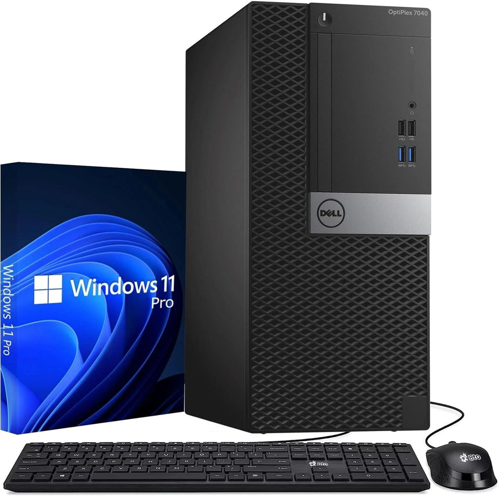 Dell Optiplex 7040 Mini Tower Desktop Computer PC - Intel Core i5-6500 6th Gen 3.2GHz - 32GB DDR4 RAM - 512GB SSD - Intel HD Graphics 530 - Built-in WiFi - Office & Home PC - Window 11 Pro (Renewed)